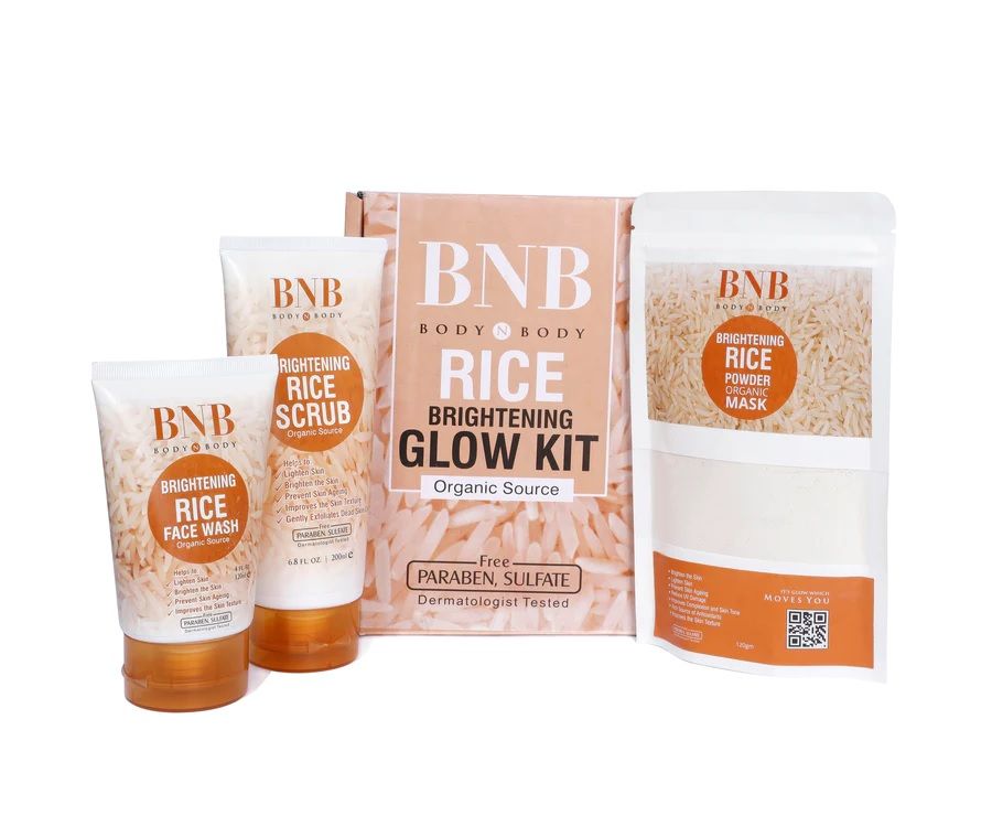 Pack of 3 BNB Rice Extract Bright &amp; Glow Kit